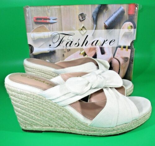 Womens Espadrilles Slip on Wedge Sandals Slides Bow Tie Platform Open Toe Summer