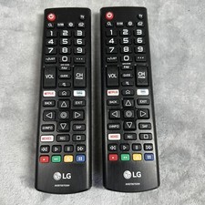 Lot Of 2 Genuine LG AKB75675304 TV Remote Controls Tested Working
