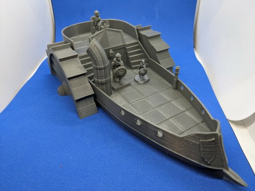 24 cm barco de vapor flota 28 mm 1:56 20 mm 1:76 Wargames modelo fantasía paisaje Reino Unido - Imagen 3 de 12