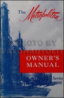 1955-1956-1957 Metropolitan Owners Manuell Nash Hudson Operator User Guide Buch