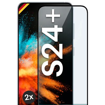 2x Panzerfolie für Samsung Galaxy S24 Plus Glas Full Screen Cover Schutzglas