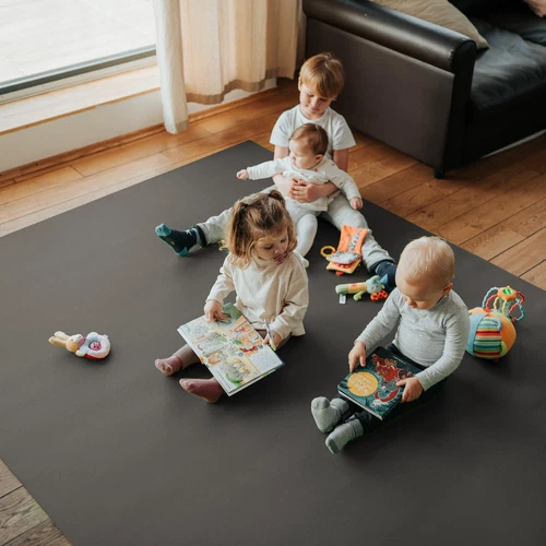 XXL Krabbelmatte Öko-Tex SanoSoft aus Deutschland, Spielmatte in Grau