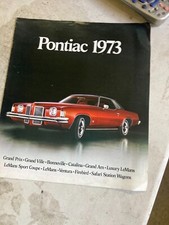 GM PONTIAC 1973  1 CAR BROCHURE
