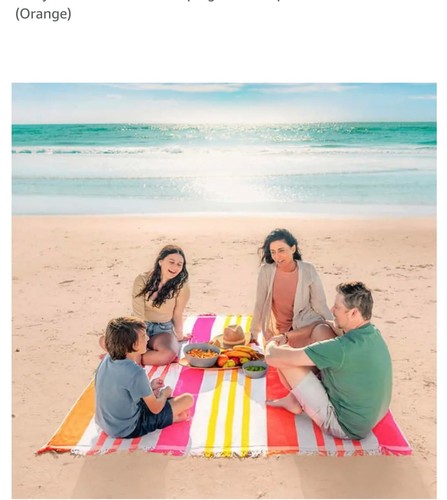LOFT By Loftex Beach Towel jumbo Size 182 cm x 213 cm 72 in x 84 in - Picture 2 of 4