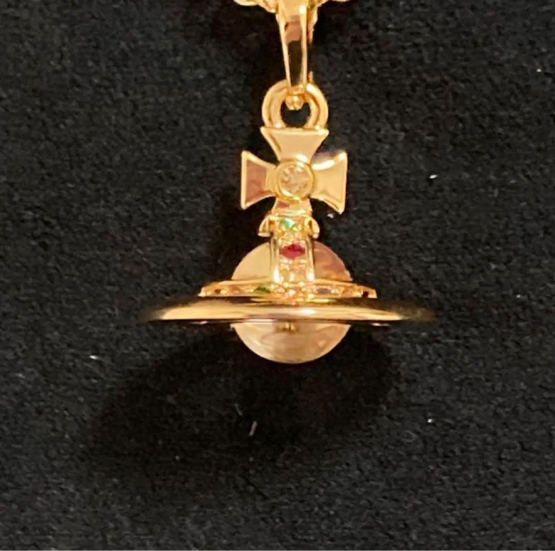 Vivienne Westwood Necklace Tiny Orb Gold multi-stone w