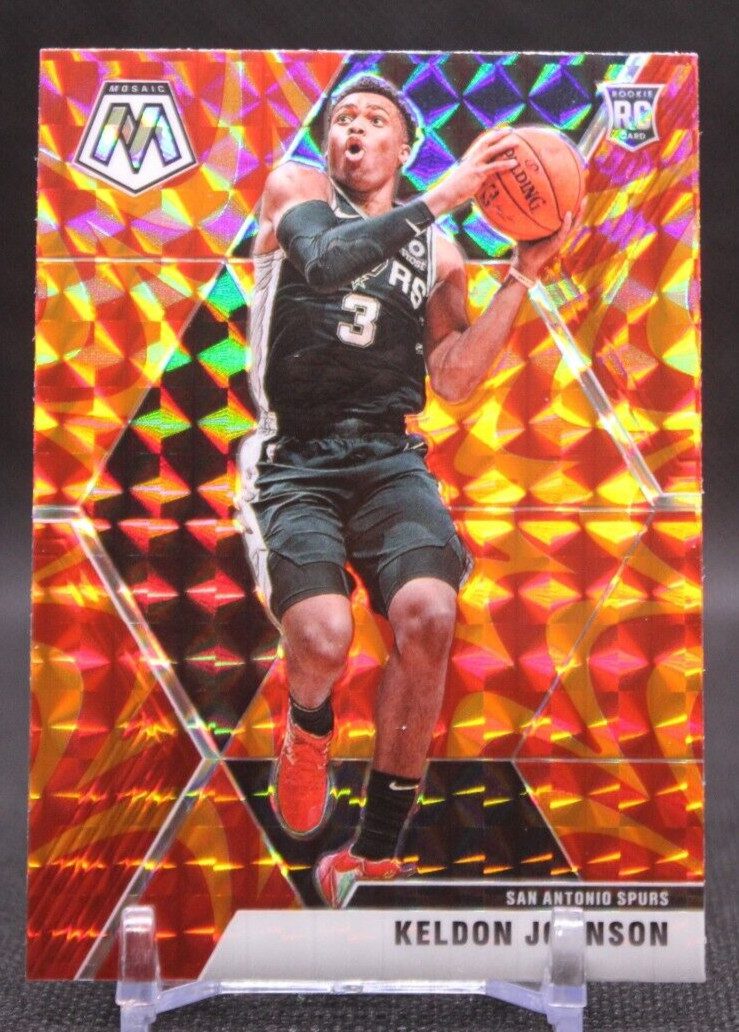 RS0973 2019-20 Panini Mosaic Mosaic Orange Reactive #238 Keldon Johnson ROOKIE