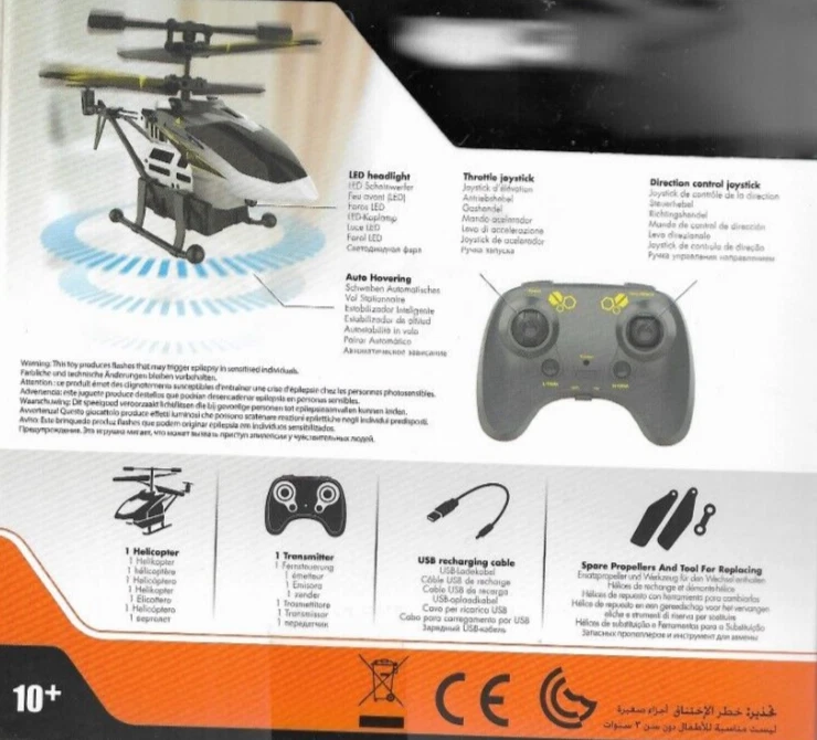 Silverlit Sky Bombus Helicopter Aircraft Toy Outdoor Play 10y+  Gift Set - Image 2 of 4