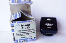 Original Nikon AS-15 Sync Terminal Adapter Hot Shoe to PC Unused