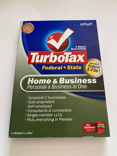 2008 TurboTax Home & Business Windows & Mac CD Federal & State returns VERY GOOD - Picture 5 of 8