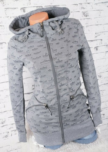 Damen Piquet Jacke Slim Fit Kapuze Hoodie Fleece angeraut Boote S M L XL 2XL - Bild 21 von 59