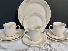 (10) Pc Corelle Corning Lace Bouquet Plates and Mugs