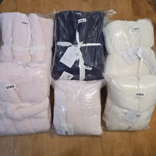 POTTERY BARN KIDS SOLID SHERPA ROBE UNISEX SIZE S, M, L ~ IVORY, PINK, NAVY