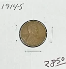 1914 S  Lincoln Wheat Penny Nice Original Looks VF