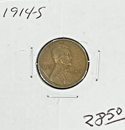 1914 S  Lincoln Wheat Penny Nice Original Looks VF
