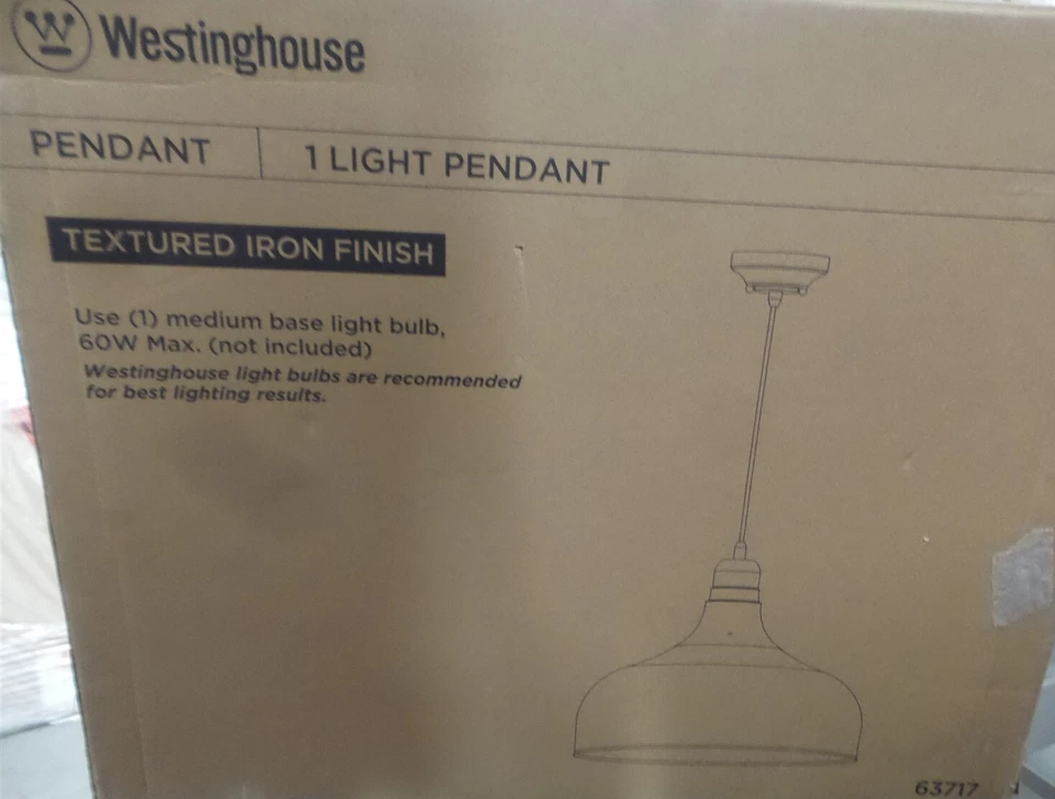 Lámpara colgante Westinghouse Lighting 6371700 - hierro texturizado Foto 4 de 4