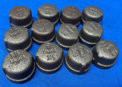 VALUE COLLECTION 3/8'' THREADED PIPE CAP MALLEABLE IRON   ** LOT OF 12 **