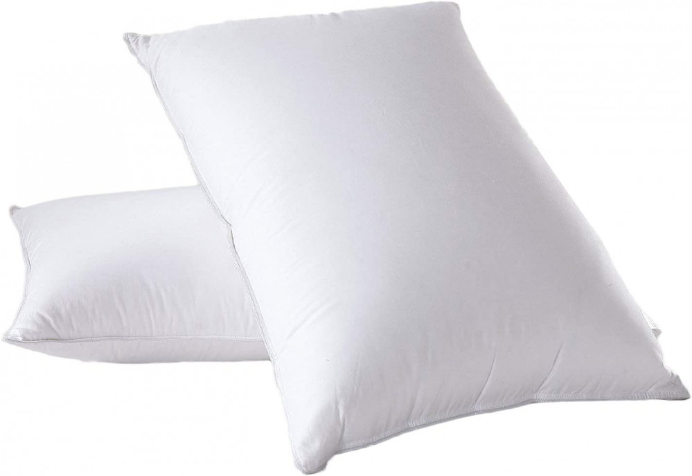 sheetsnthings (Medium Firm) Down Bed Pillows, 500 Queen Size Red 