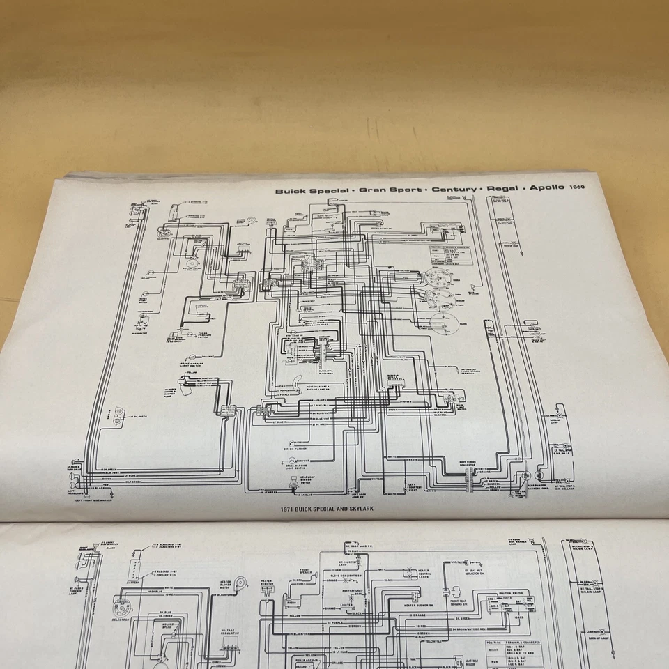 Diagramas de cableado de motor/edad de Chilton 1970-1975 GM Buick Gran Sport Apollo Century Foto 2 de 4