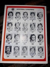 1974-75 MONTREAL CANADIENS AUTOGRAPH SHEET KEN DRYDEN GUY LAFLEUR NHL HOCKEY AHL