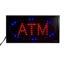 LED ATM Sign Flashing ATM Sign Animated ATM Light Box Window Sign ATM Machine