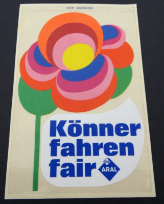 Promotional Stickers Bv Aral for Experts Driving Fair Petrol Station Classic Car