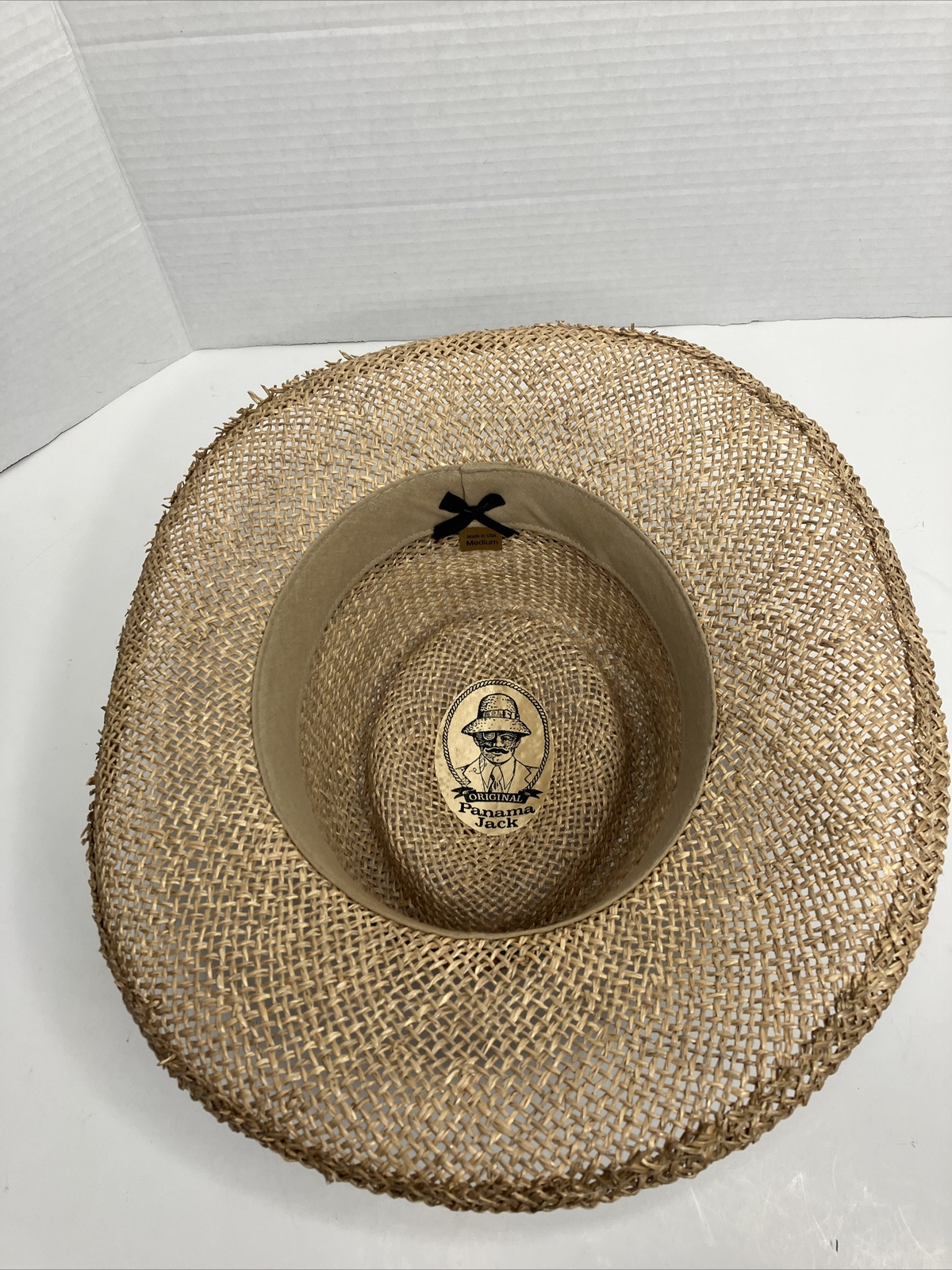 Original Panama Jack Seagrass Straw Gambler Hat Mediu… Gem