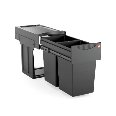 Hailo Abfallsammler Tandem Black Edition 2x 15 Ltr Abfalleimer Mülleimer 3666851 - Bild 1 von 4