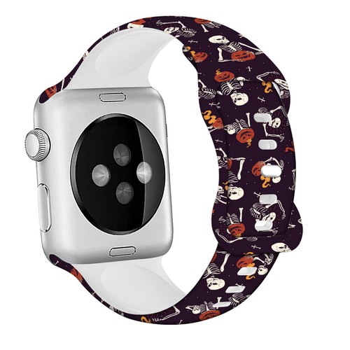 Apple Watch Halloween Sport Strap Party Silicon Gift For Series 2 3 4 5 6 SE 7 8 - Picture 10 of 31