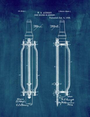 Hose Holder Or Support Patent Print Midnight
