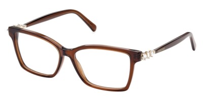 Swarovski SK5442 050 Brown Plastic Optical Eyeglasses Frame 54-14-140 RX