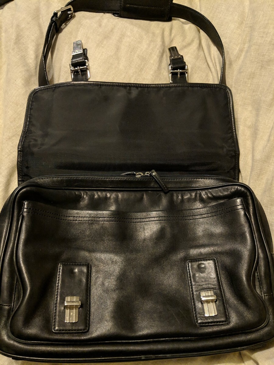 Authentic Coach J23-5237 Laptop Leather Organizer Briefcase | eBay