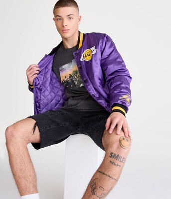 Aeropostale Ultra Game Purple NBA Los Angeles Lakers Mens Puffer