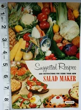 Vintage Salad Maker Cookbook Instructions Recipes Englishtown Chef Cook 1956 A11