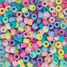 1000PCS 6X9Mm Pony Beads Bulk, Pastel Pony Beads for Bracelets Making Kit, Kandi