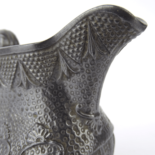 Antiker Basalt Krug, Kännchen, Black Jasperware, Staffordshire, England um 1800 - Bild 6 von 8