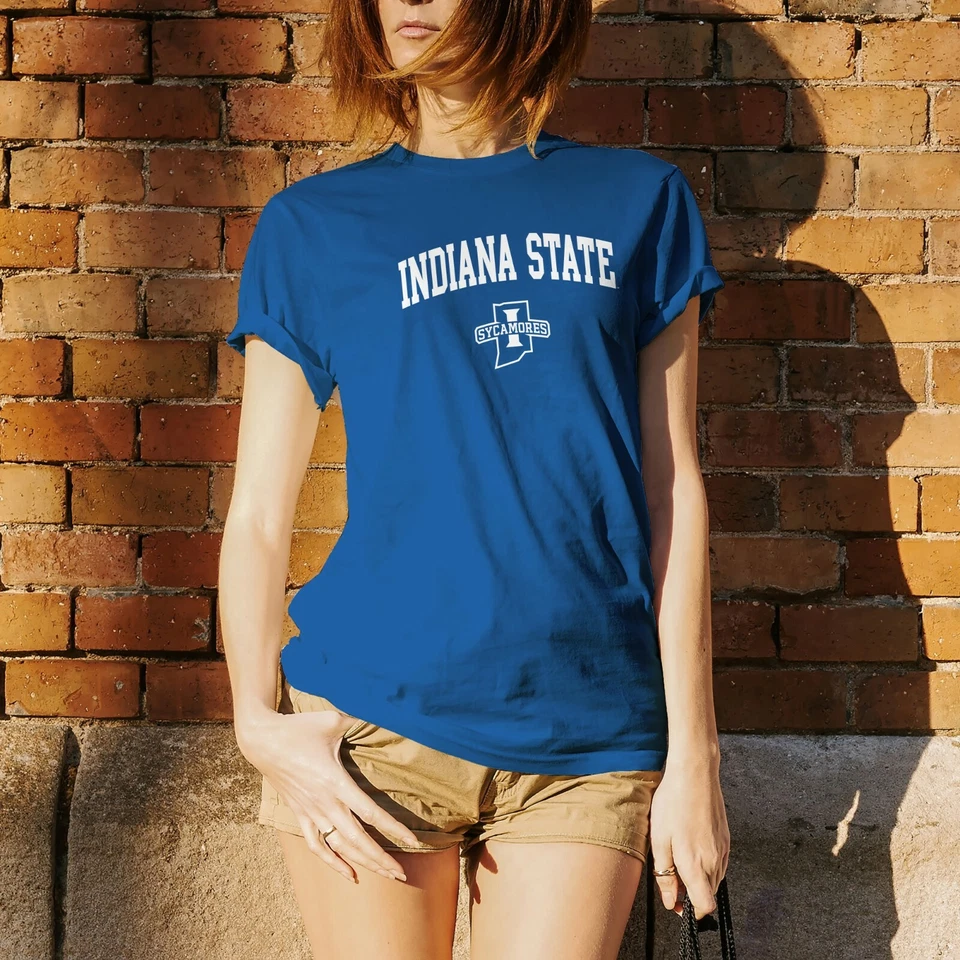 Indiana State Sycamores Arch Logo Licensed T-Shirt - Royal - Image 4 of 4