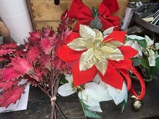 Lot Of Christmas Floral Picks  A Variety Of Wreath Making Decorations
