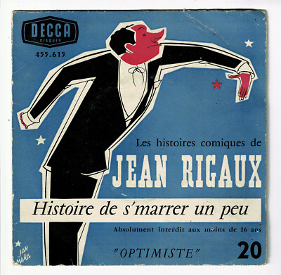 Jean RIGAUX 45 Runden EP 20 Int -16 Ans DECCA 455615 F Rèduit
