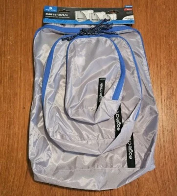 Eagle Creek Pack It Isolate 3 Piece Packing Cube Set XS, S, M NEW Blue Gray