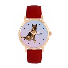 Toff London TLWS-44365 Ladies Brown German Shepherd Dog Watch