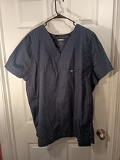 Landau Scrub Top Plus Size XXL Blue