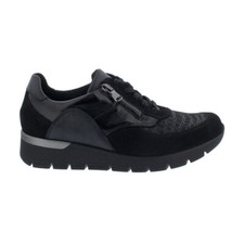 Ranger K-Ramona sneaker, nubuck leather/stretch patent, black, width K 626K02-