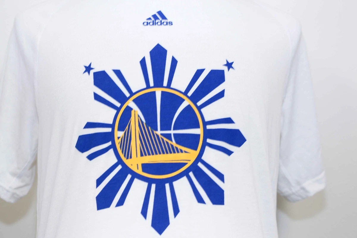 Adidas Large White Golden State Warriors Ultimate Tee 100 Polyester Genuine Fun