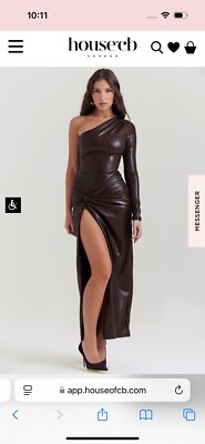 house of cb brown leather dress Octavia Cocoa Vegan Maxi Dress- ORIGINAL PRICE $269- suit-sets