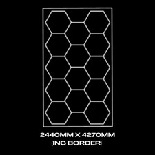 14pc Hexagon & Border LED Honeycomb Lights for Garage, Barber Shop, Office Space