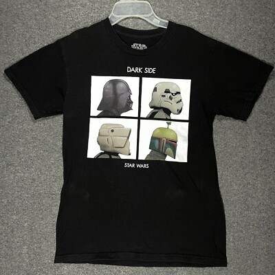 Star Wars Mens T-Shirt- Dark Side Album Style Image Darth Vader