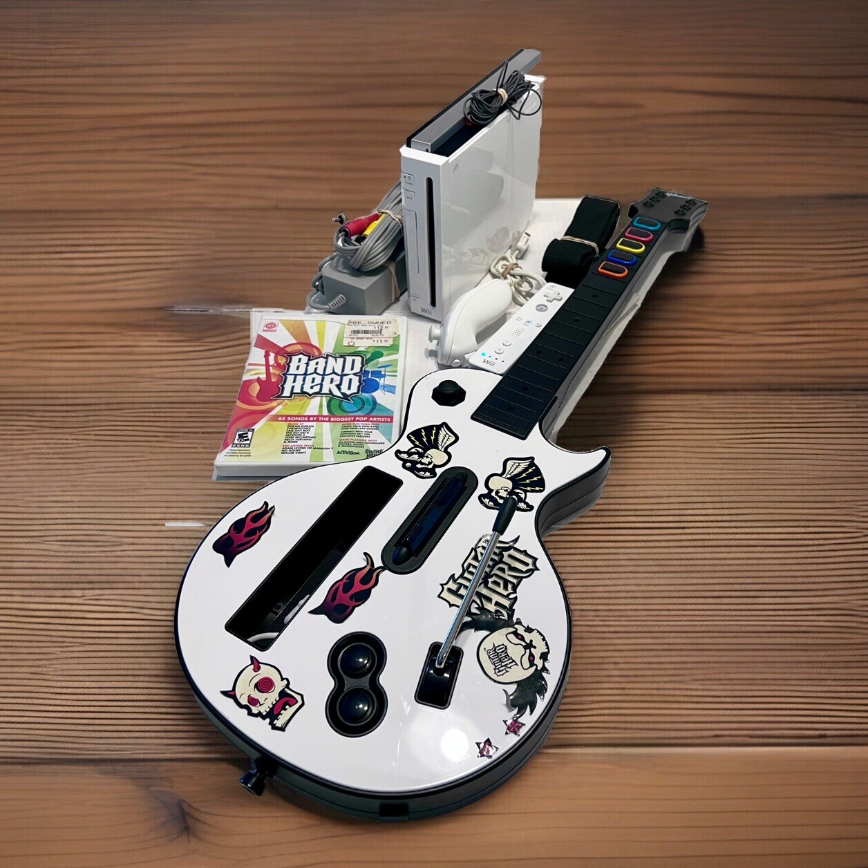 Nintendo Wii Console Guitar Hero Bundle Guitar Strap And Game Tested eBay