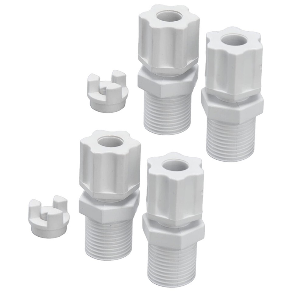 Chlorinator Rückschlagventil & Kompressionsmutter-Set Für CL200/CL220 Pool-Feeder – 6,35 Mm (1/4 Zoll)