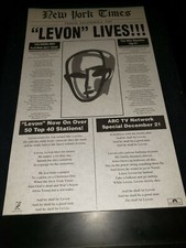 The Who Levon Two Rooms Rare Original Radio Promo Poster Ad Framed!