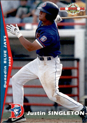 2002 Dunedin Blue Jays Grandstand #27 Justin Singleton Sparks Maryland MD Card